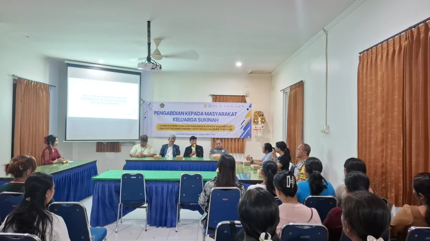 Pengabdian kepada masyarakat Keluarga Sukinah Universitas Hindu Negeri I Gusti Bagus Sugriwa Denpasar tentang Keluarga Sukinah Dalam Perspektif Hukum Nasional dan Hukum Hindu