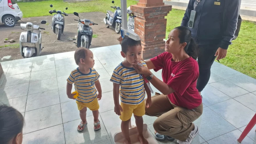 Posyandu Siklus Hidup 6 SPM di Banjar Dinas Kuwum tegallinggah, Desa Kuwum, Kecamatan Marga, Kabupaten Tabanan