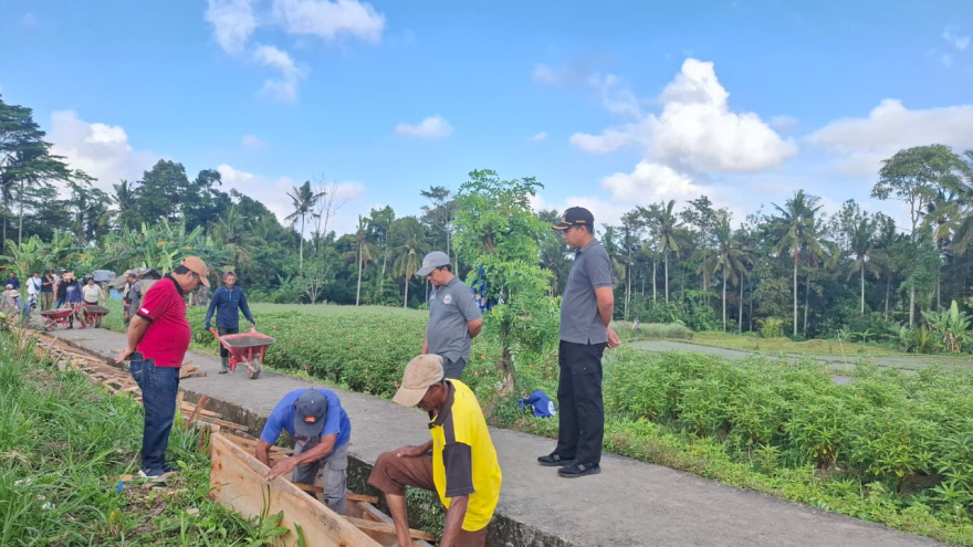 Monitoring dan Evaluasi Perbaikan Saluran Irigasi Subak Umawani bertempat di Banjar Dinas Kuwum Tegallinggah, Desa Kuwum, Kecamatan Marga, Kabupaten Tabanan